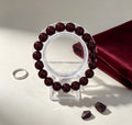 Pure Natural Crystal Garnet Bracelet Dark Red Stone