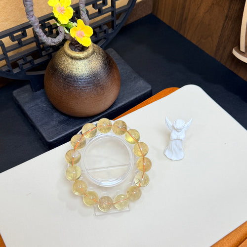 Pure Natural Crystal  Citrine Bracelet