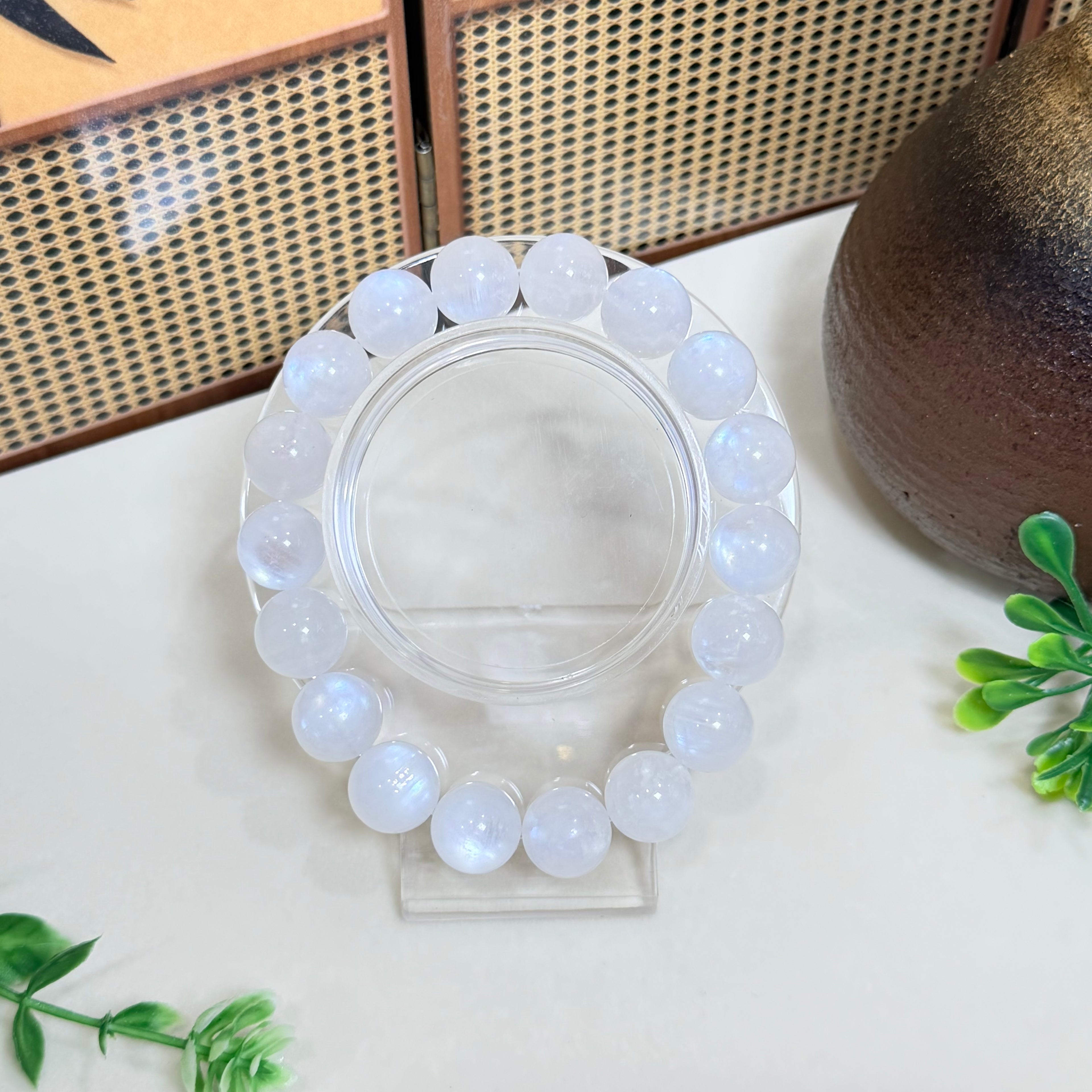 Pure Natural Crystal  White Moonstone Bracelet