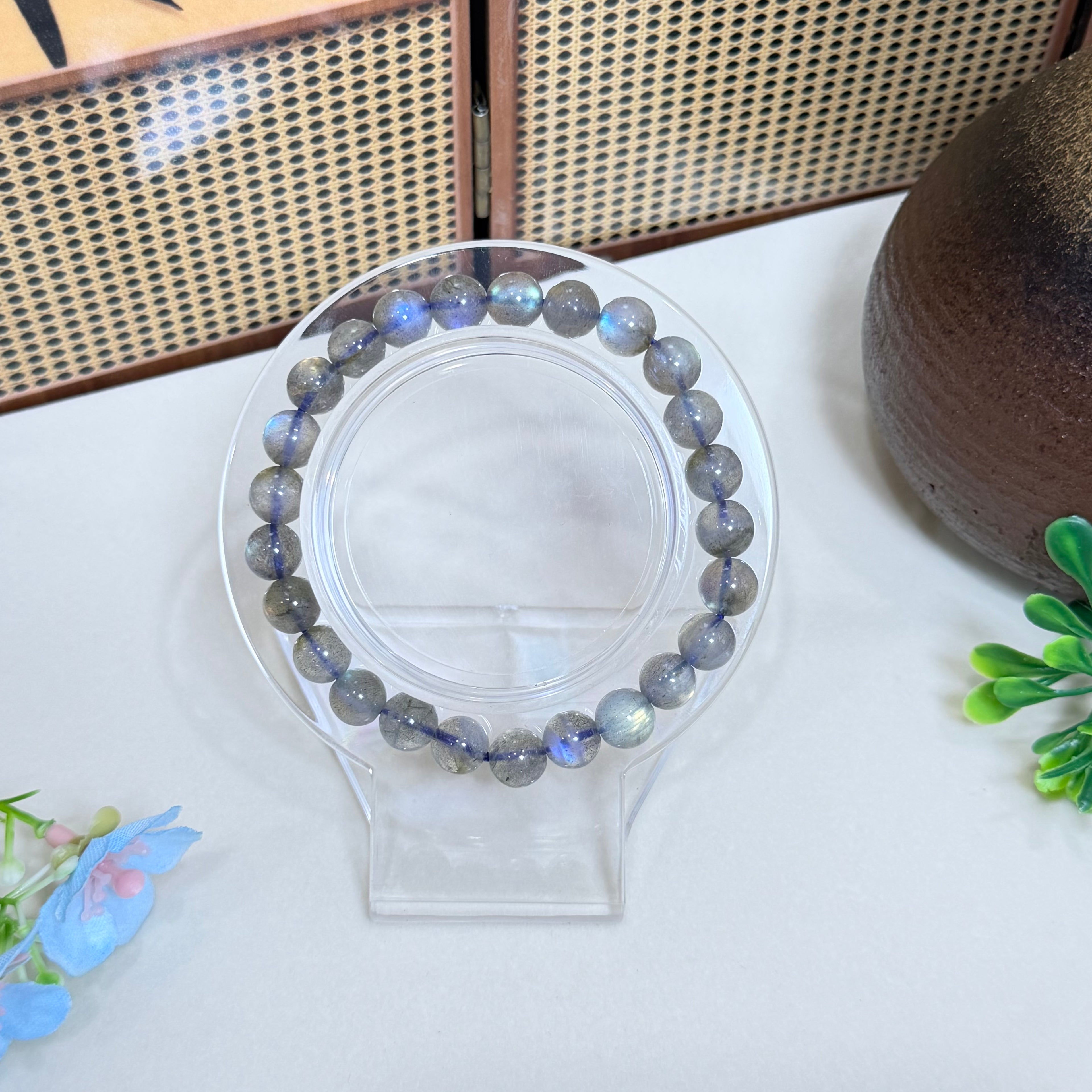 Pure Natural Crystal Grey Moonstone Bracelet