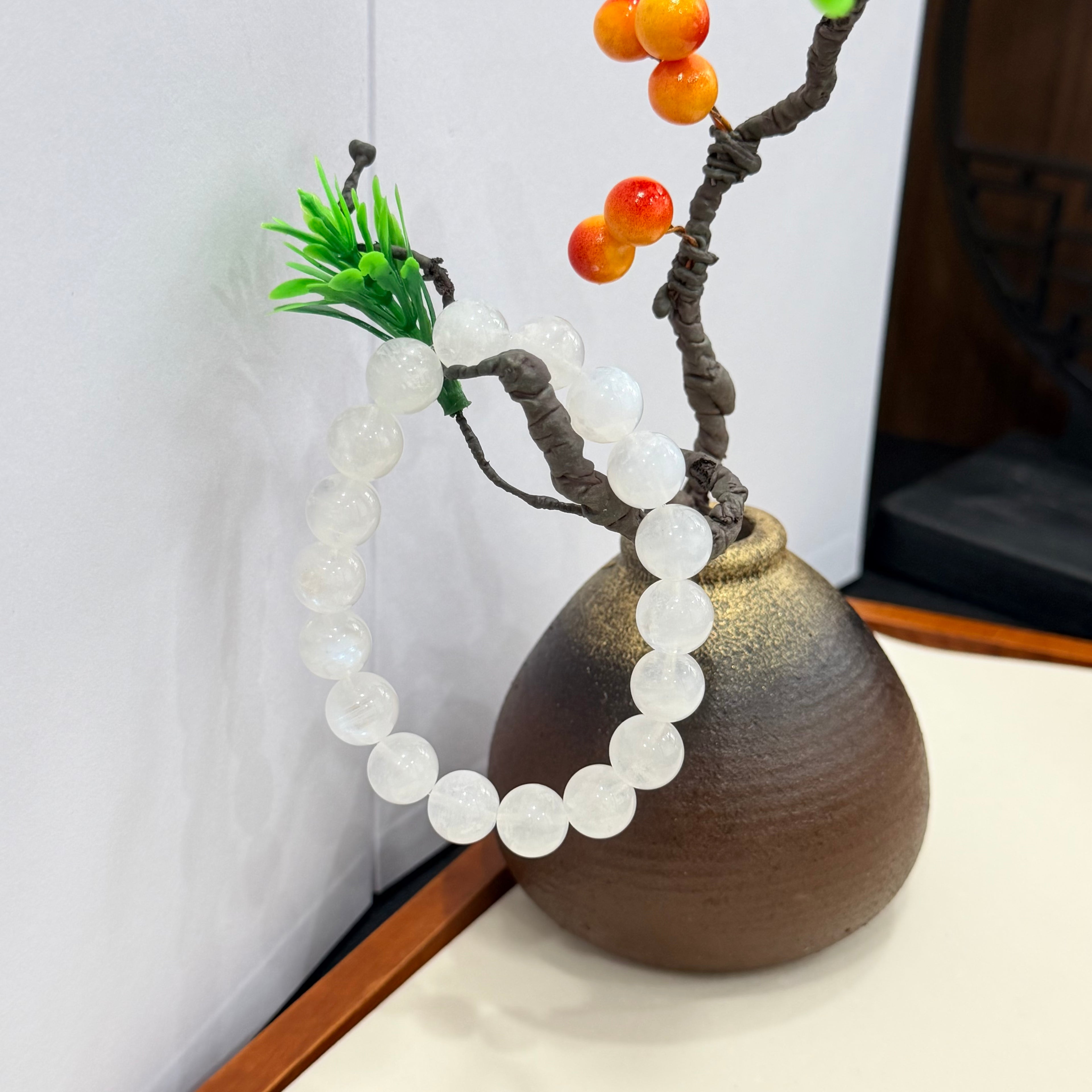 Pure Natural Crystal  White Moonstone Bracelet