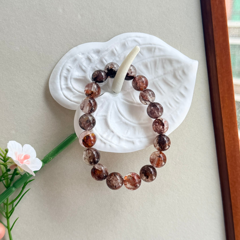 Pure Natural Crystal Red Inclusion Quartz Bracelet