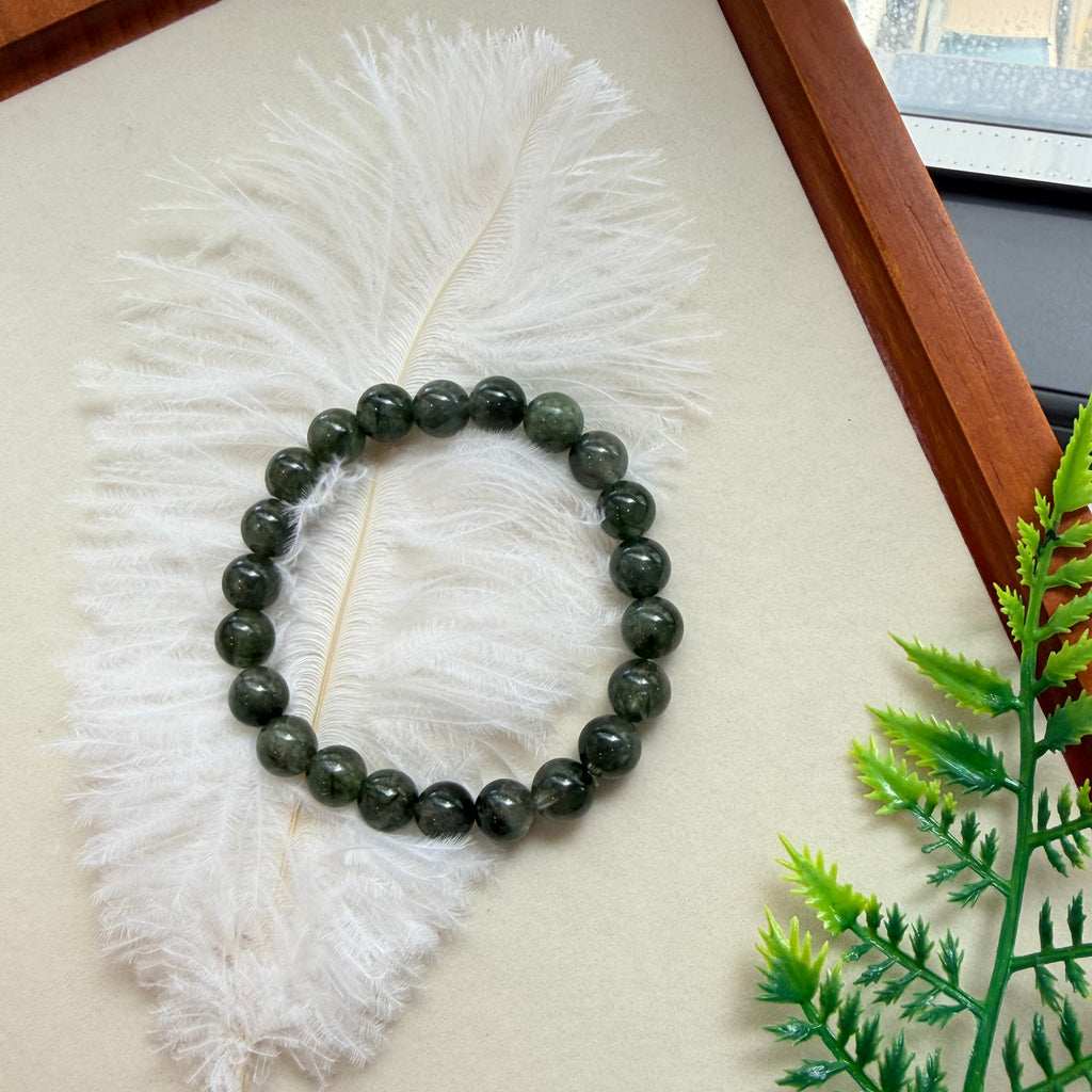 Pure Natural Crystal Green Rutilated Quartz Bracelet