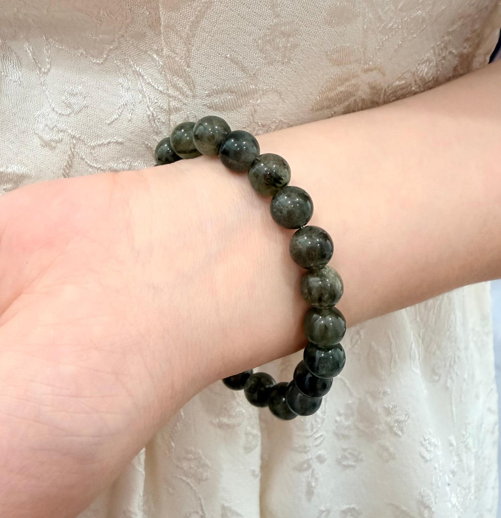 Pure Natural Crystal Green Rutilated Quartz Bracelet