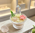 natural white crystal rock plant pot