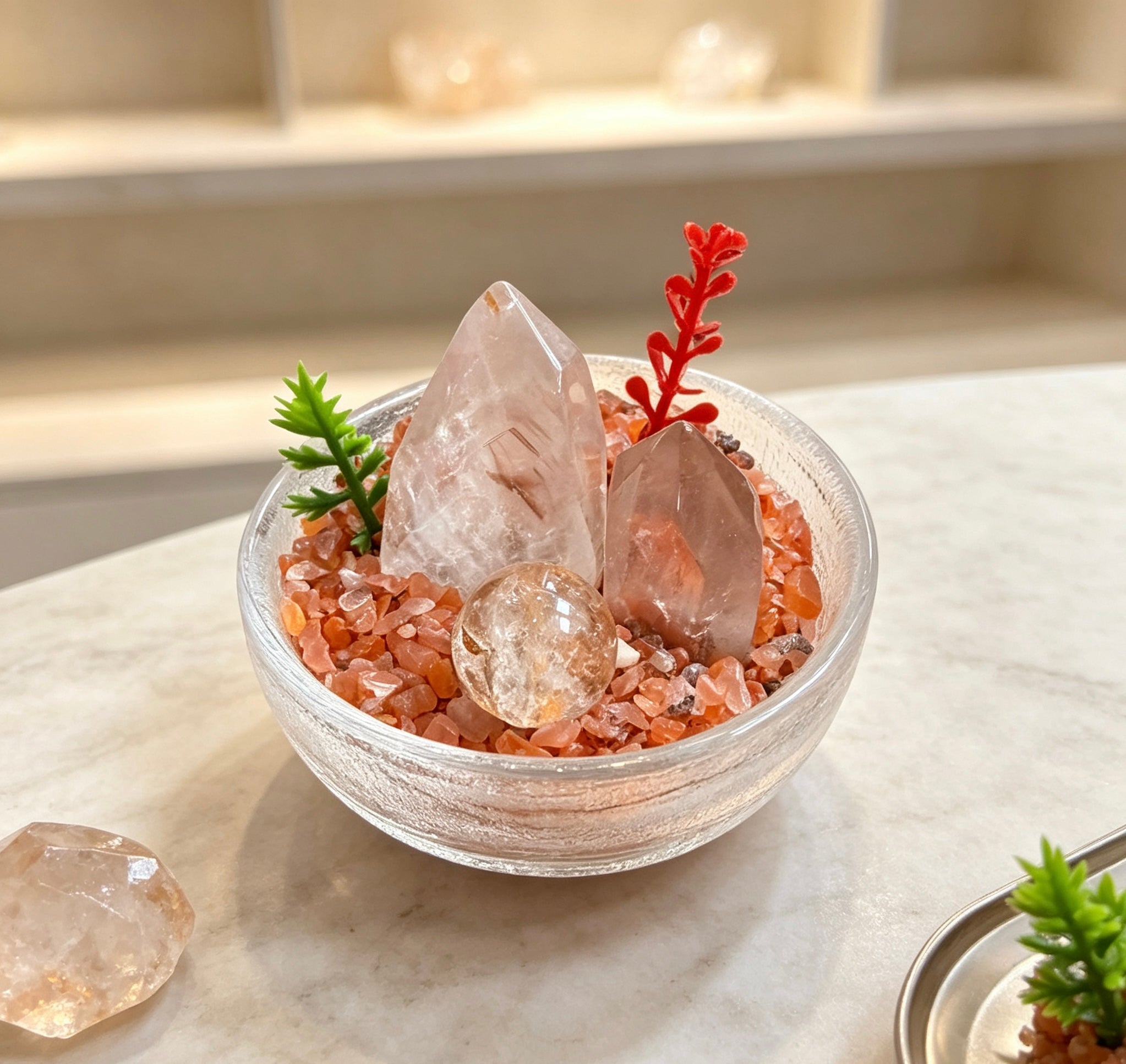 red shadow water crystal potted plant