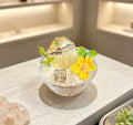 natural yellow quartz rock plant pot