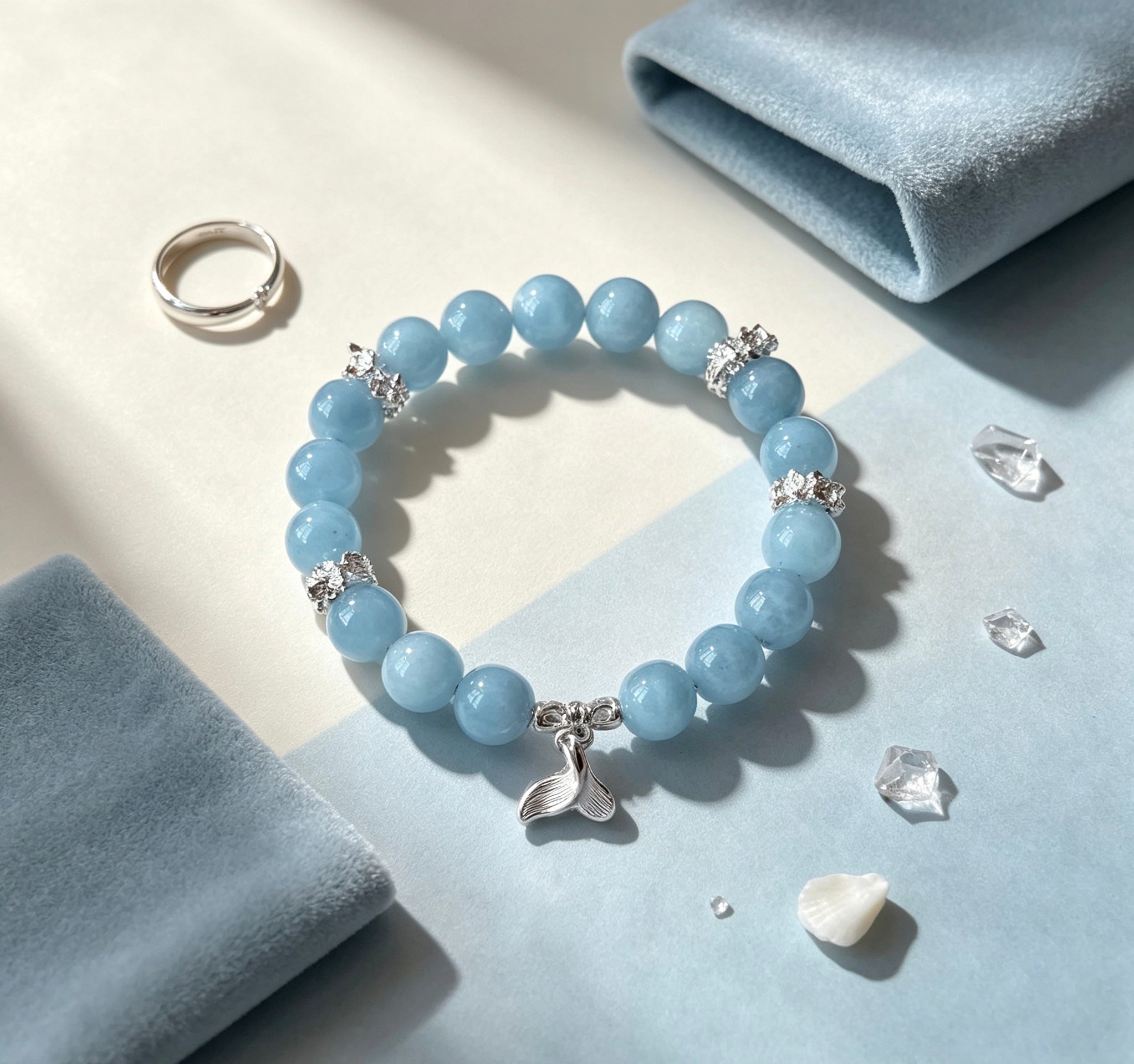 natural aquamarine bracelet