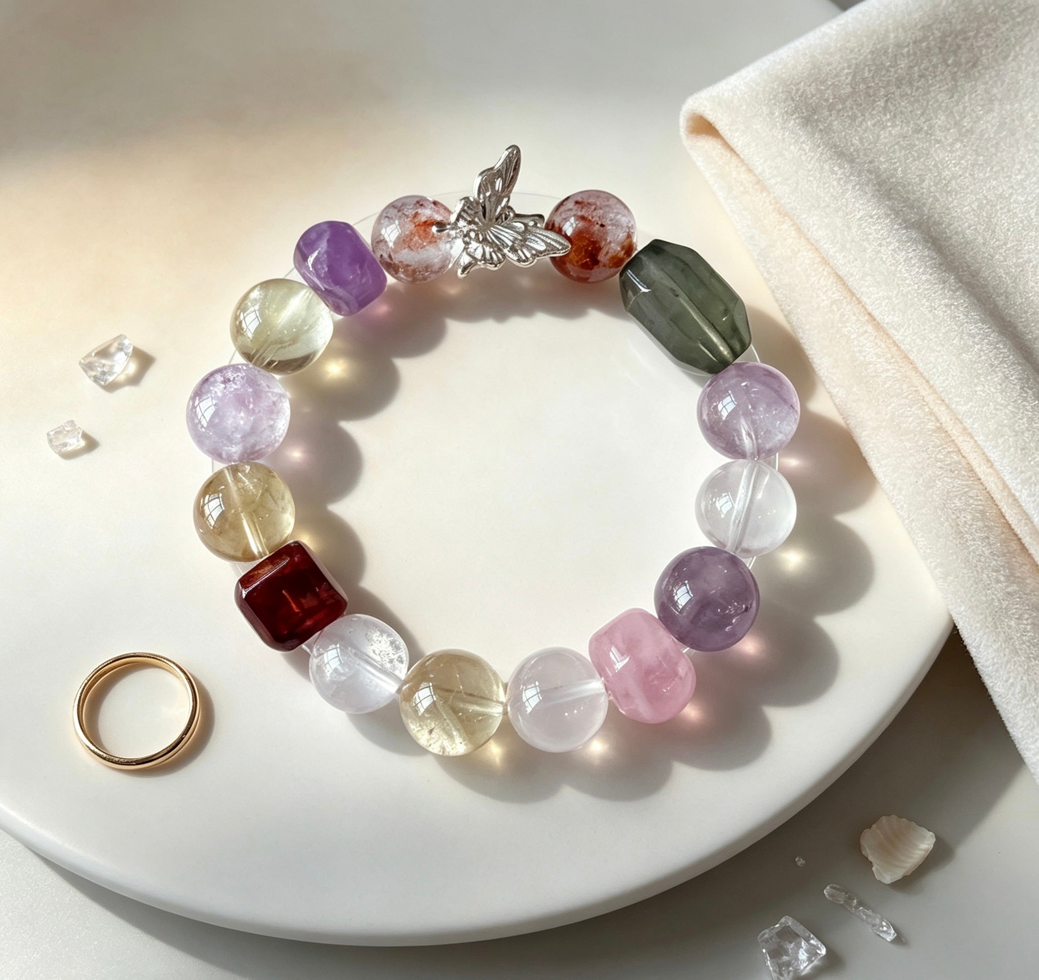 multi-gemmed crystal bracelet