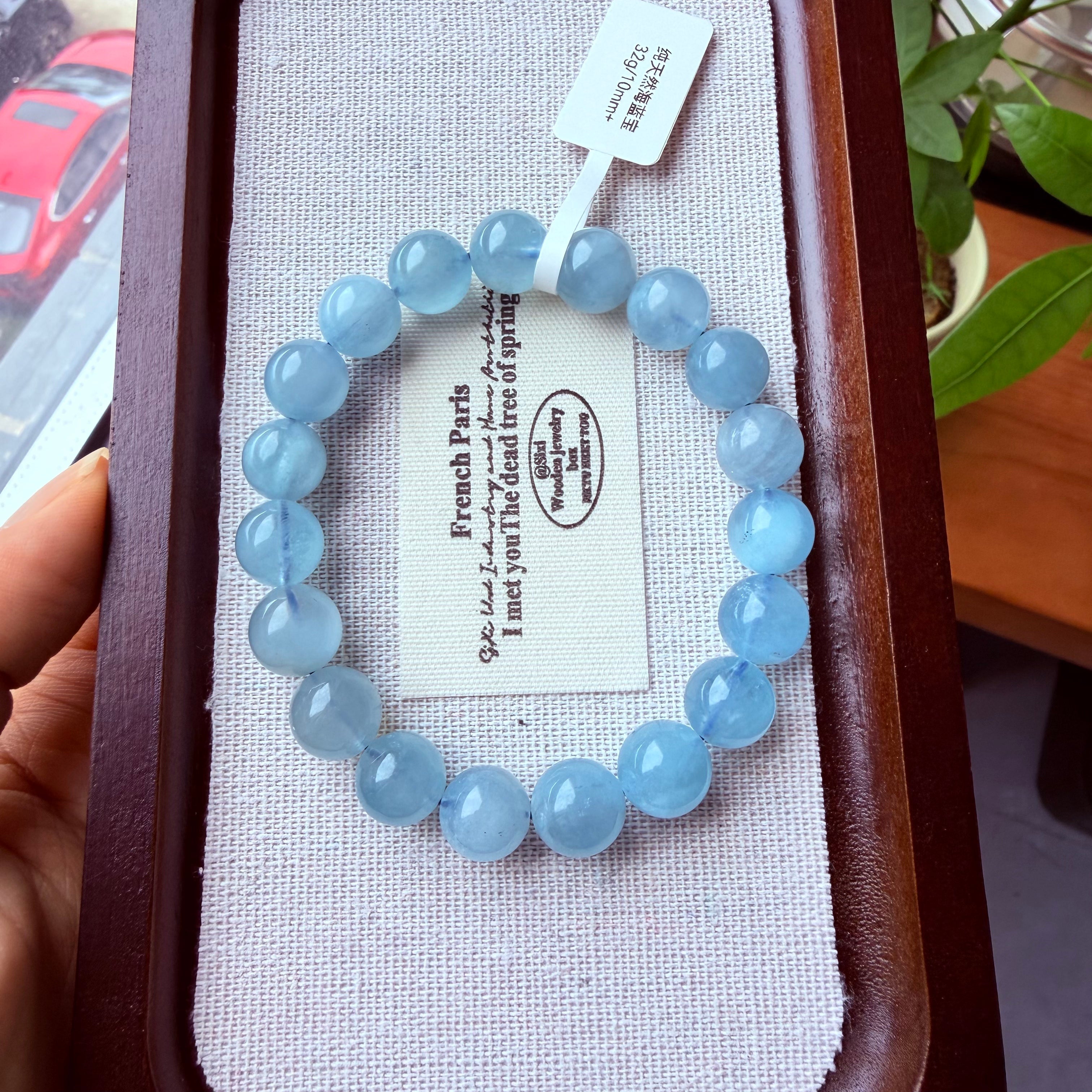 Pure Natural Crystal Aquamarine Bracelet