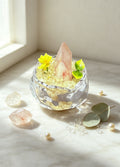 PX7 Red resin flower crystal mineral potted plant, office ornament, gift item