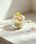 PX9 Red resin flower crystal mineral potted plant, office ornament, gift item