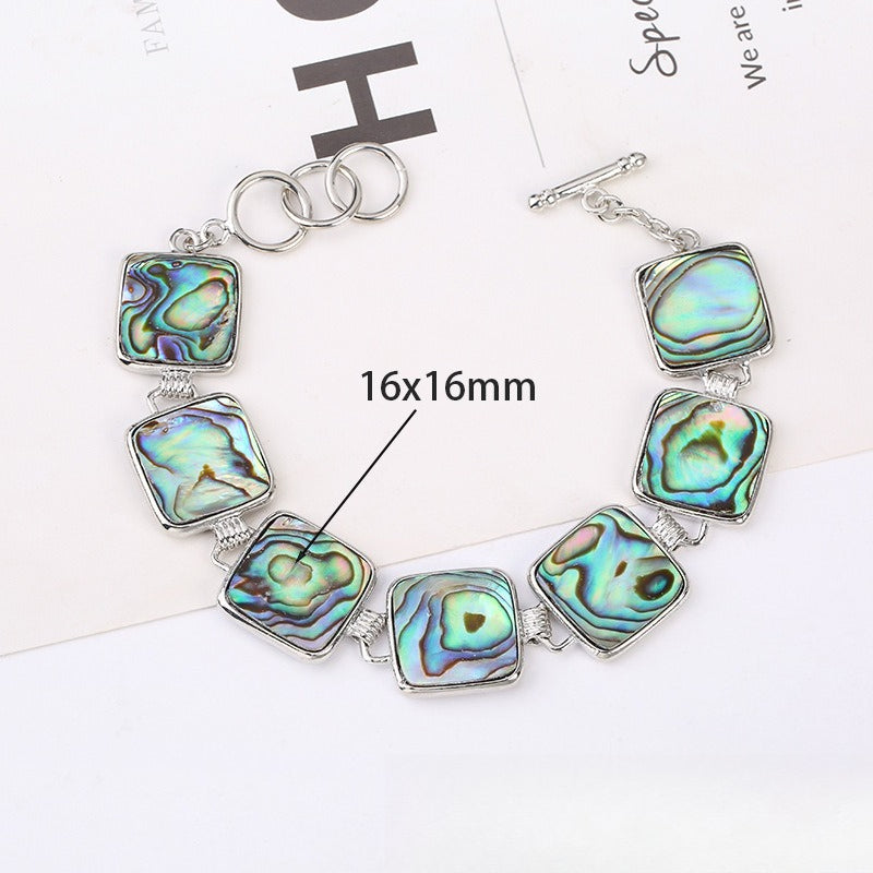 New Vintage-Style Natural Abalone Shell Pendant – DIY Accessories for Bracelets, Necklaces, and Earrings