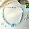 Pure Natural Crystal Aquamarine  Bracelet Long Bracelet