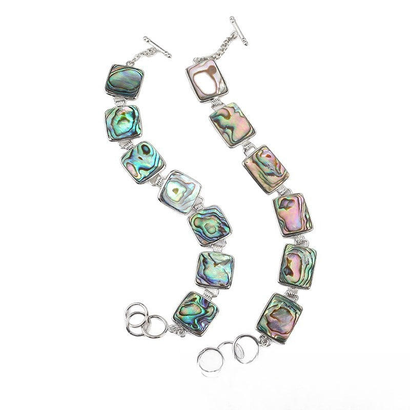 New Vintage-Style Natural Abalone Shell Pendant – DIY Accessories for Bracelets, Necklaces, and Earrings
