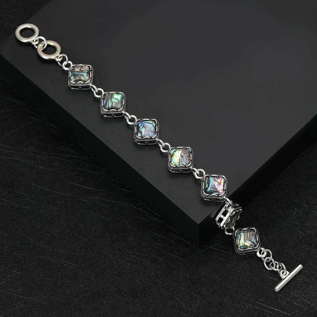 New Zealand Fashion Abalone Shell Bracelet - Geometric Square Abalone Shell Bracelet Accessory