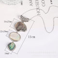 Natural Abalone Vintage Oval Fashion Colorful Shell Round Pendant Gourd-Shaped White Shell Collarbone Necklace
