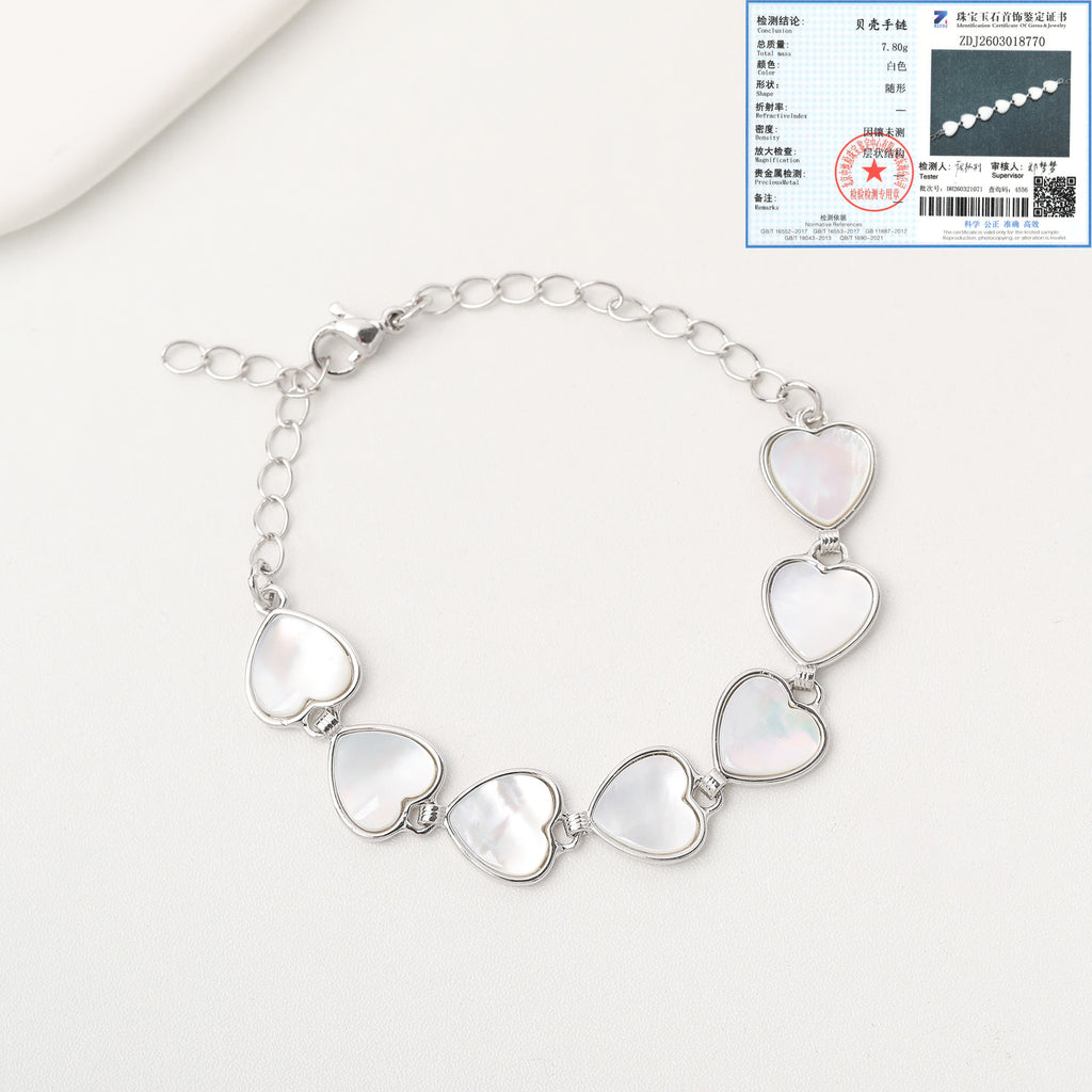 Natural White Mother-of-Pearl "Quiet Luxury" Bracelet – A French-style, gentle white mother-of-pearl bracelet; a versatile, sophisticated piece perfect for everyday wear.