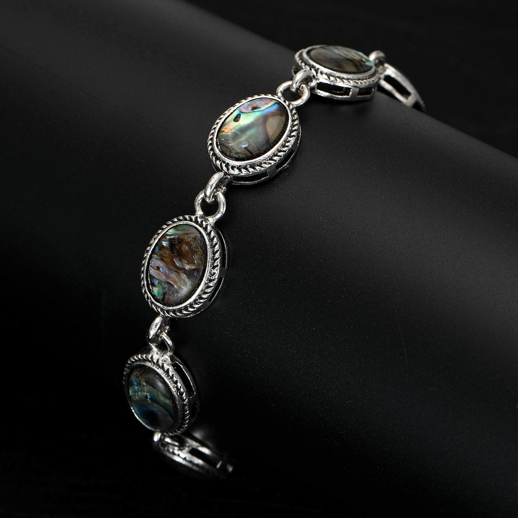 Fashionable natural abalone shell bracelet accessories, teardrop and round abalone shell bracelets, handcrafted in the factory
