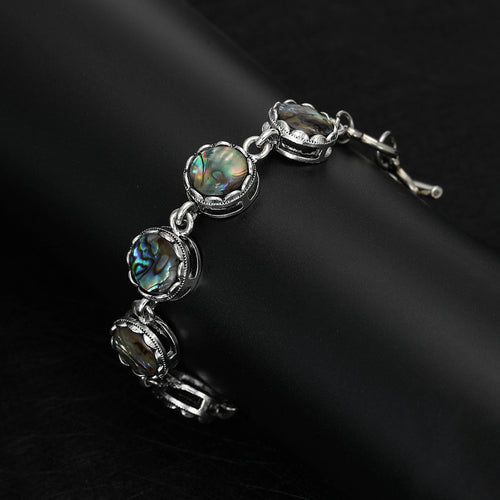Fashionable Abalone Shell Bracelet, Creative Adjustable Three-Ring Clasp Bracelet, INS Style Jewelry Wholesale