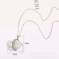 Natural Shell River Water Black and White Shell Necklace Pendant, Simple Butterfly Versatile Women's Clavicle Chain Pendant
