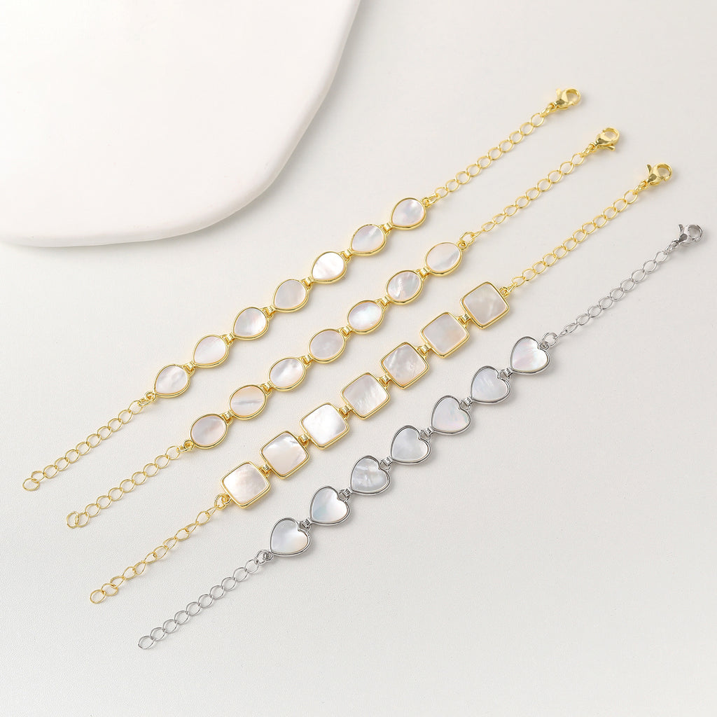Natural White Mother-of-Pearl "Quiet Luxury" Bracelet – A French-style, gentle white mother-of-pearl bracelet; a versatile, sophisticated piece perfect for everyday wear.