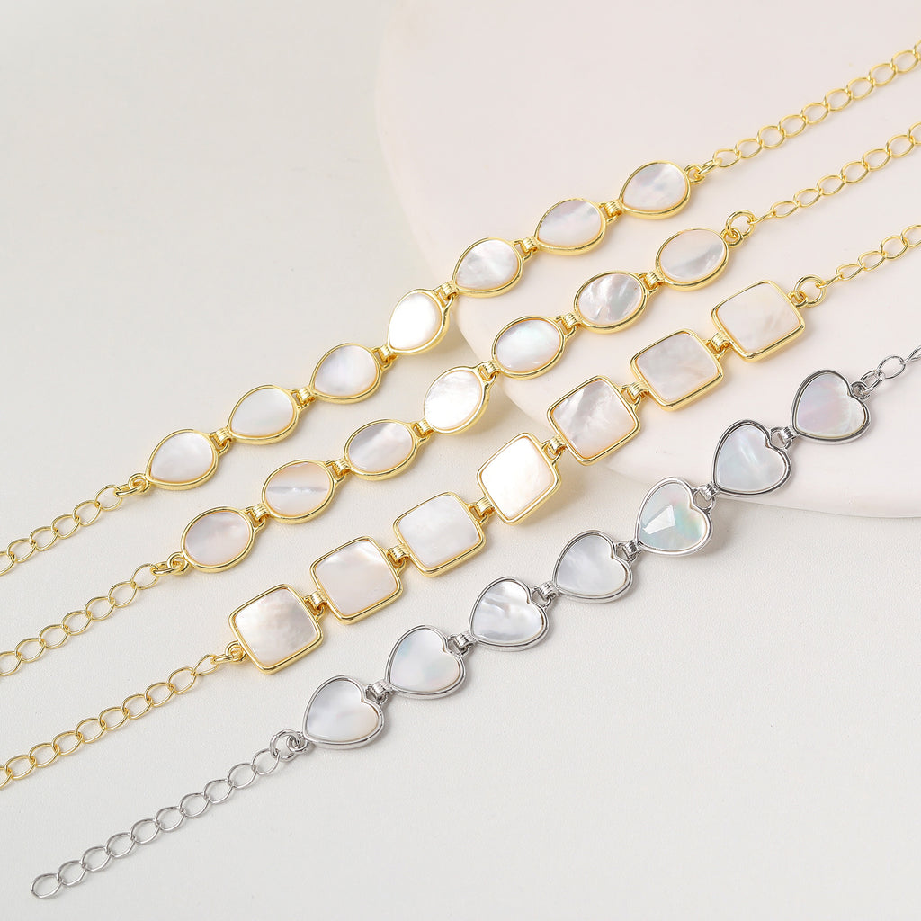Natural White Mother-of-Pearl "Quiet Luxury" Bracelet – A French-style, gentle white mother-of-pearl bracelet; a versatile, sophisticated piece perfect for everyday wear.