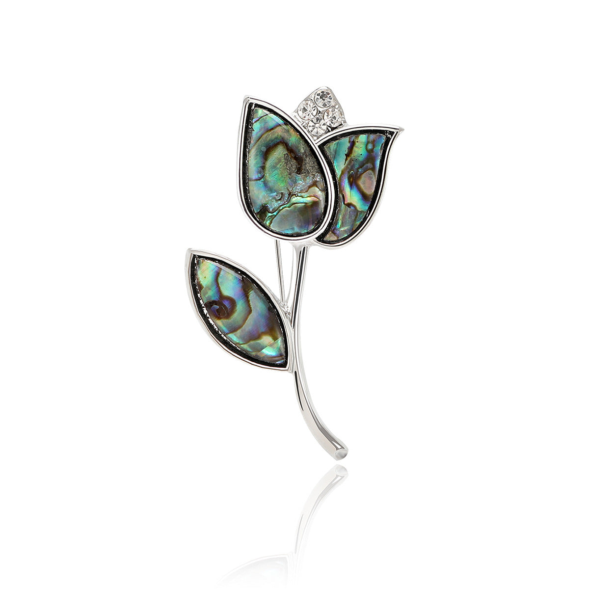 Korean-style high-end shell rose brooch, hot-selling creative brooch pin accessory, in stock