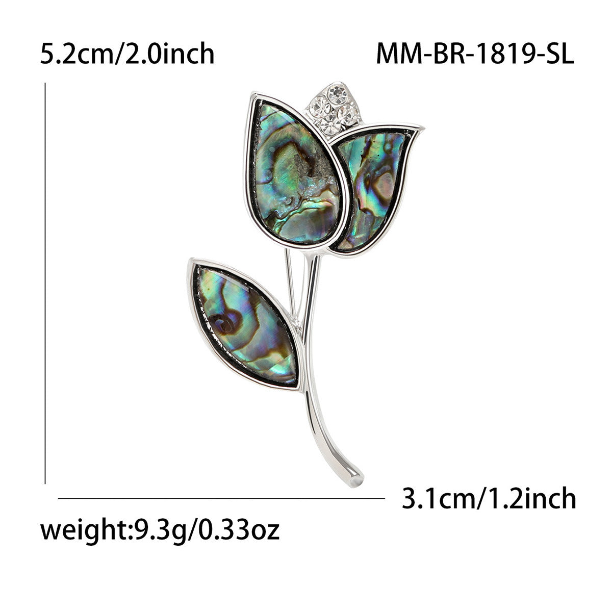 Korean-style high-end shell rose brooch, hot-selling creative brooch pin accessory, in stock
