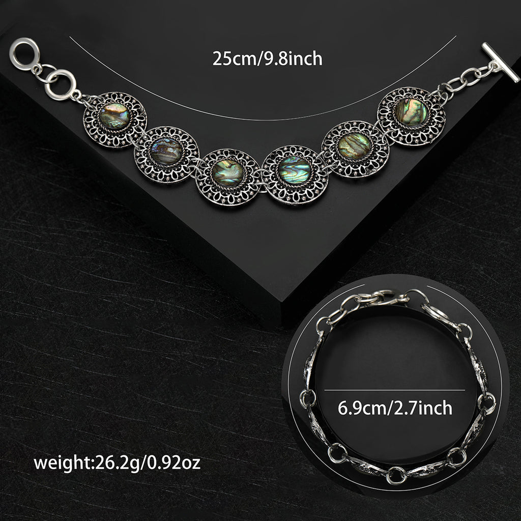 Natural Abalone Shell Bracelet, Fashionable Adjustable Three-Ring Clasp Bracelet, Direct from Manufacturer