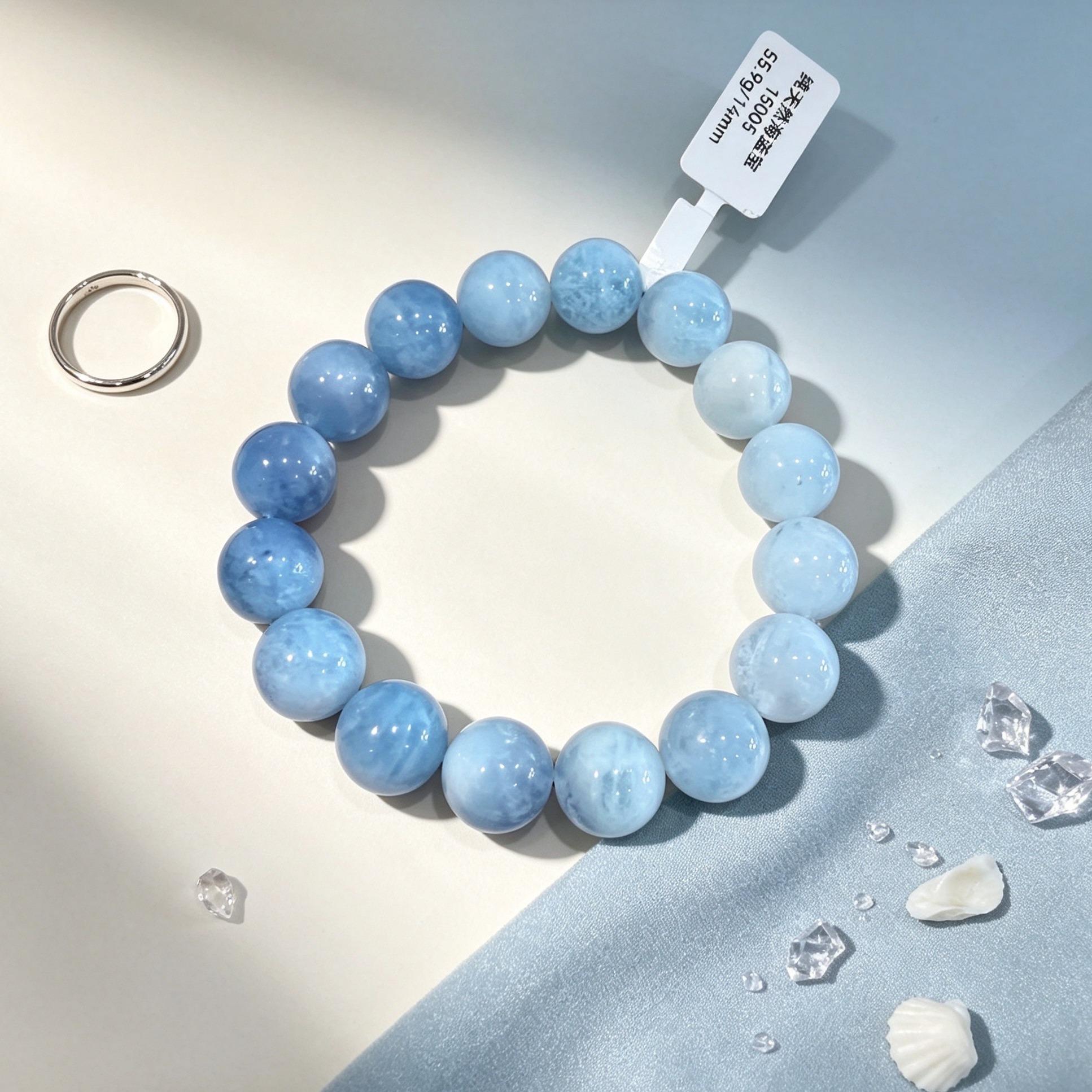 Pure Natural Crystal Aquamarine Bracelet