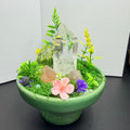 [Plant 4]All-natural Crystal Potted Plant DIY With Clear Quartz and Citrine and Red Phantom Quartz